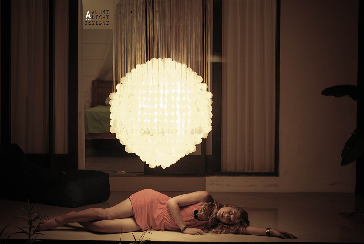 light Shells wood teak wood natural aluminium nickel Interior design интерьер освещение мебель люстра Lamp