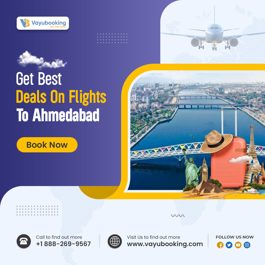 Flights to Ahmedabad (AMD), Book Your Tickets Now- Vayubooking
