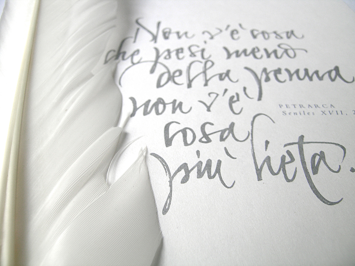 quill pen Handlettering Self Promotion petrarca tool