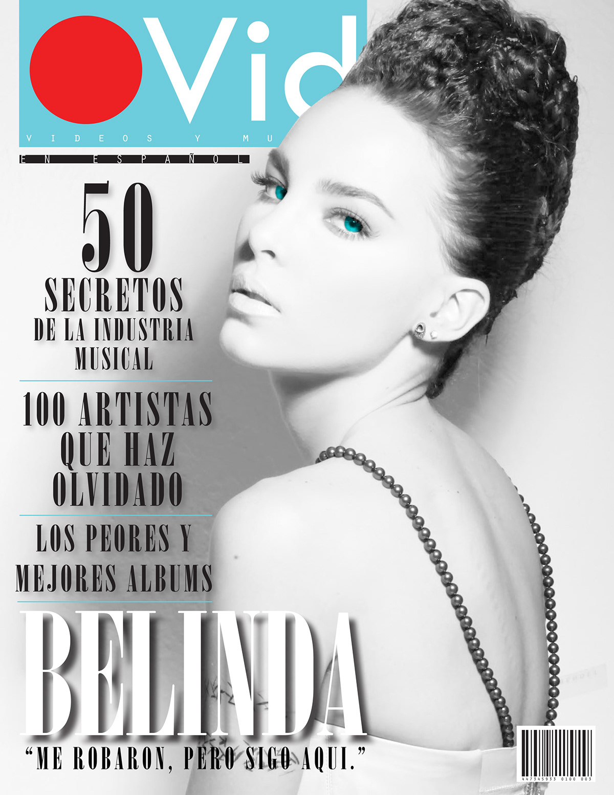 magazine Belinda  spread cover pop culture black & white Style modern classy