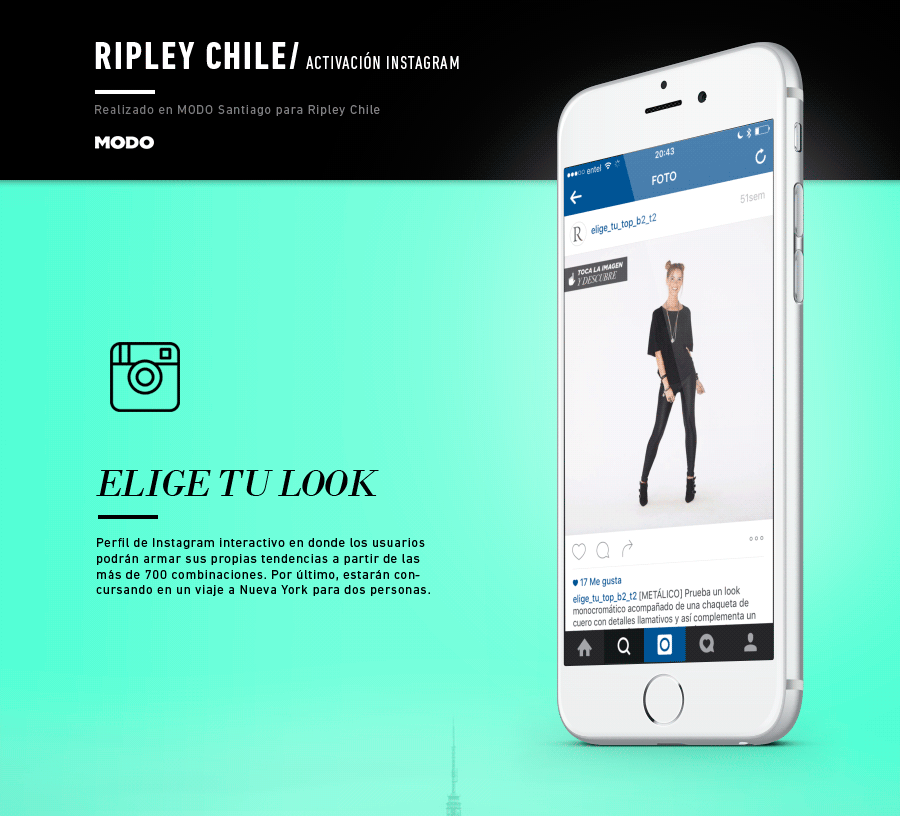 ripley chile instagram trend New York Concurso tendencia interactivo UI mobile app Interface Retail social network redes sociales