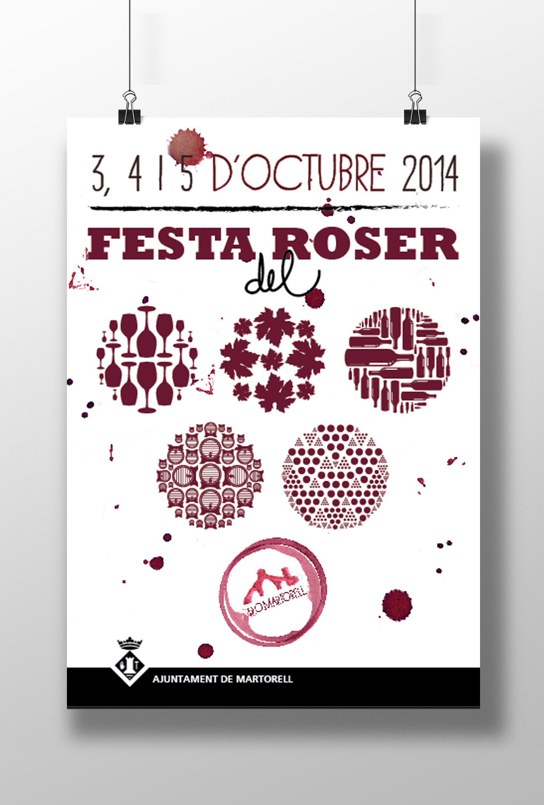 wine festival town poster brochure