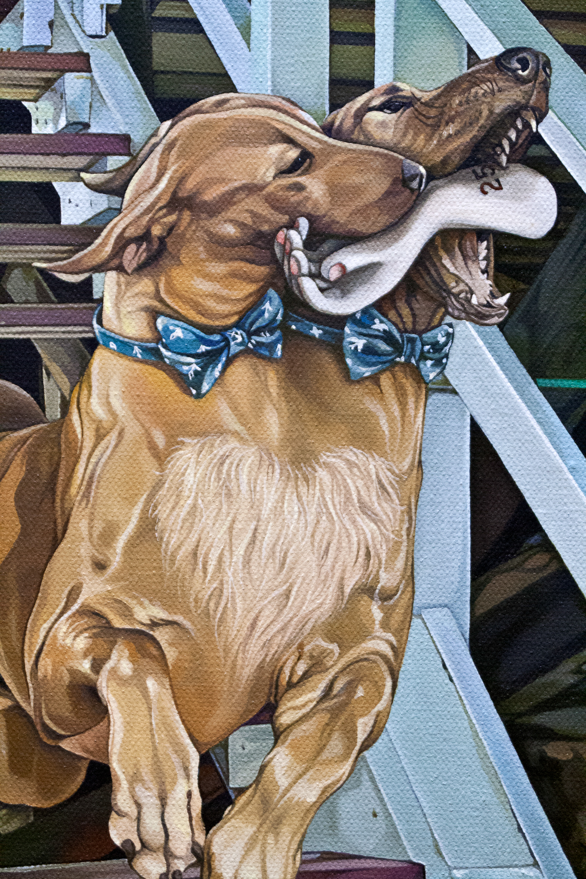 painting   fine art art jolene lai dogs macabre artist Oil Painting on canvas artwork