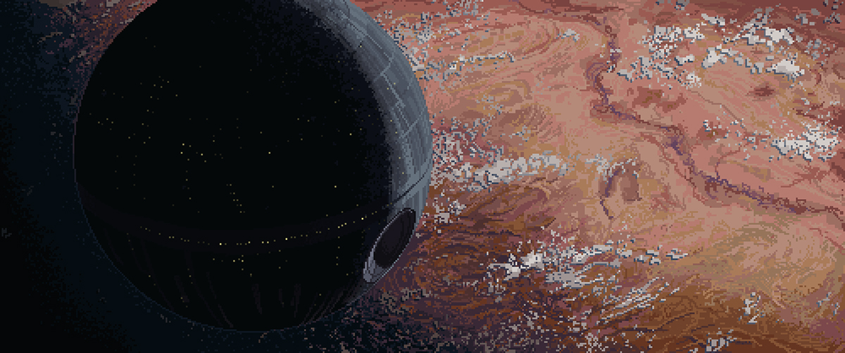 Death Star Rogue One Pixel Art On Behance