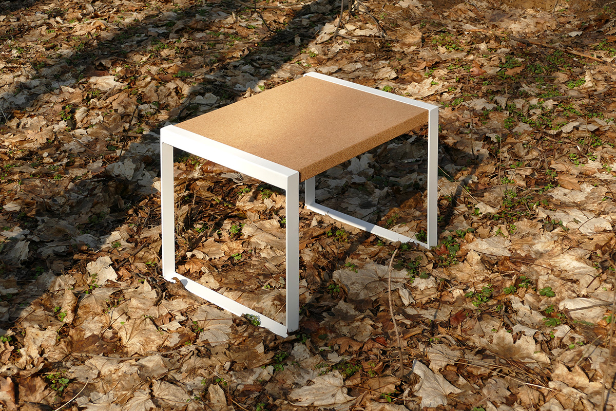 abovus miki coffee table furniture design  product design  cork Interior exterior foldable furniture