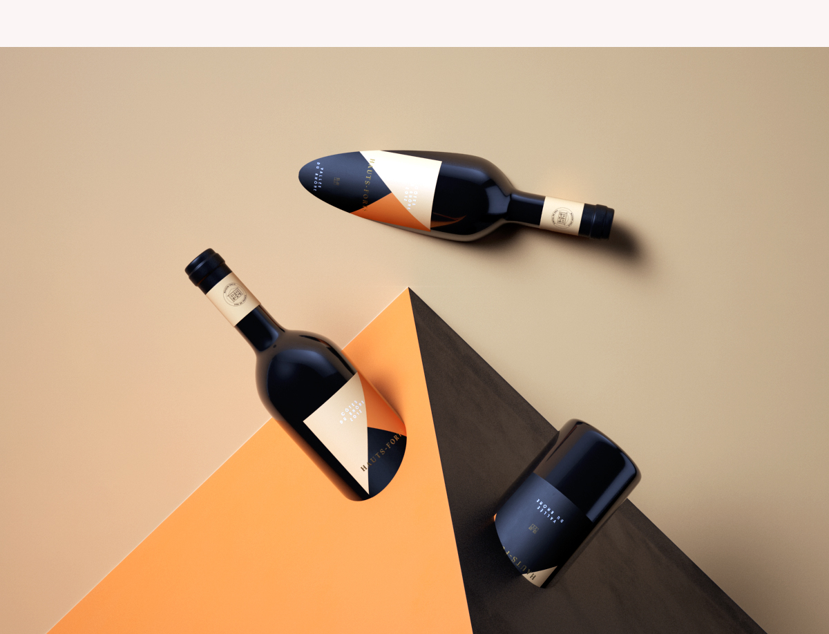 maison Orcia wine Chardonnay syrah Grenache bottle glass rose set design setdesign