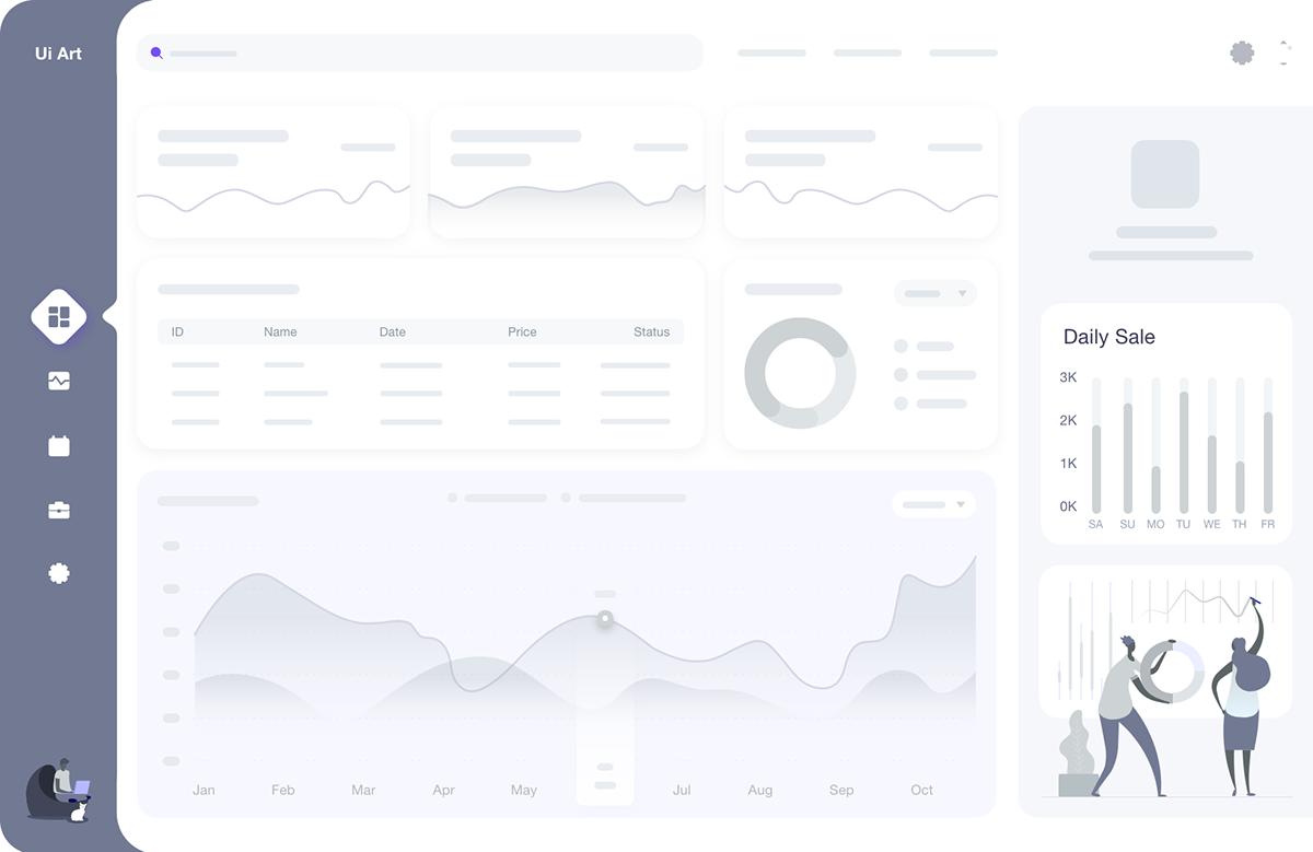 admin panel animation  app chart dashboard graph ILLUSTRATION  Interface Sales analytic ui ux