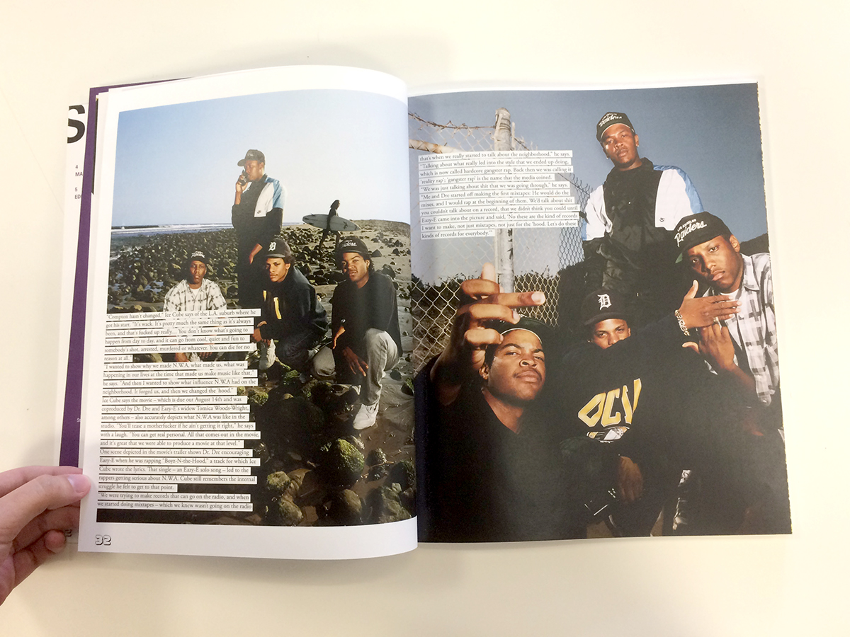 magazine Quarterly 4/4 four SCAD lucila Lombardi NWA thom Yorke ice cube Dr Dre Eazy e rap hip hop