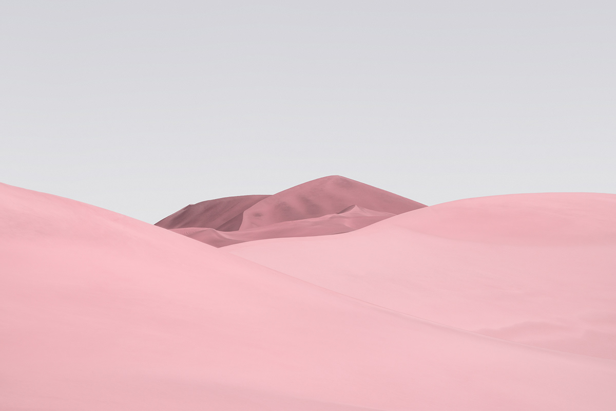 desert Magic Reality pink desert sand hill wallpaper 壁纸  粉色沙漠 魔幻现实 鸣沙山 Jonas daley