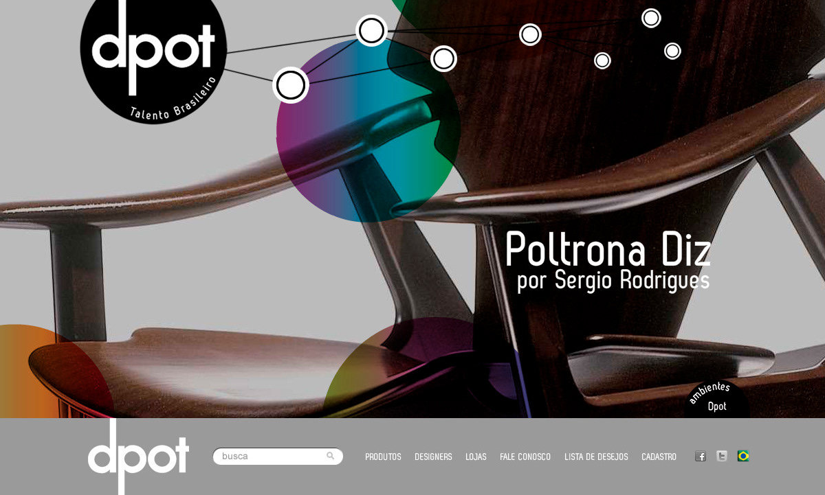 dpot Web design Internet home institucional móveis designers luxo Decoração