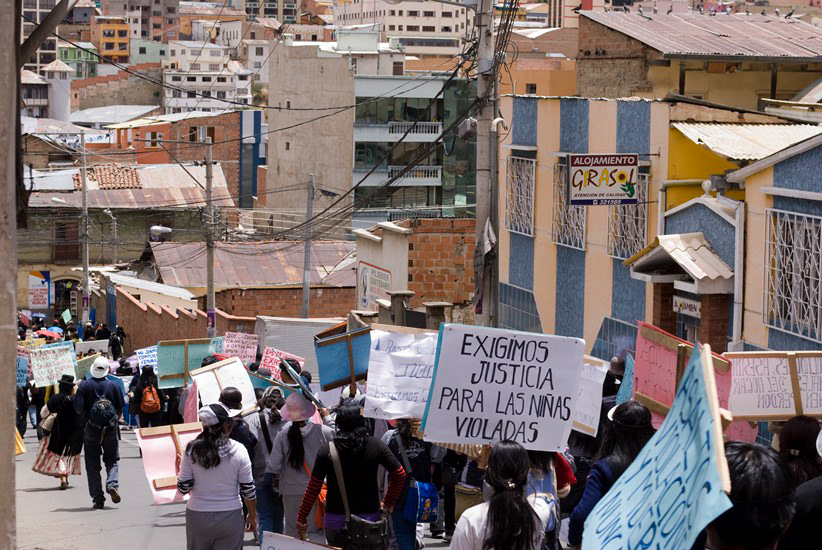 violencia mujer women violence La Paz  bolivia Protesta contra la Protest against violence