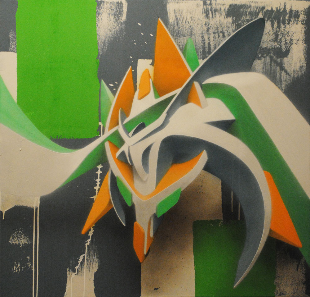 peeta Graffiti canvases splashes stains