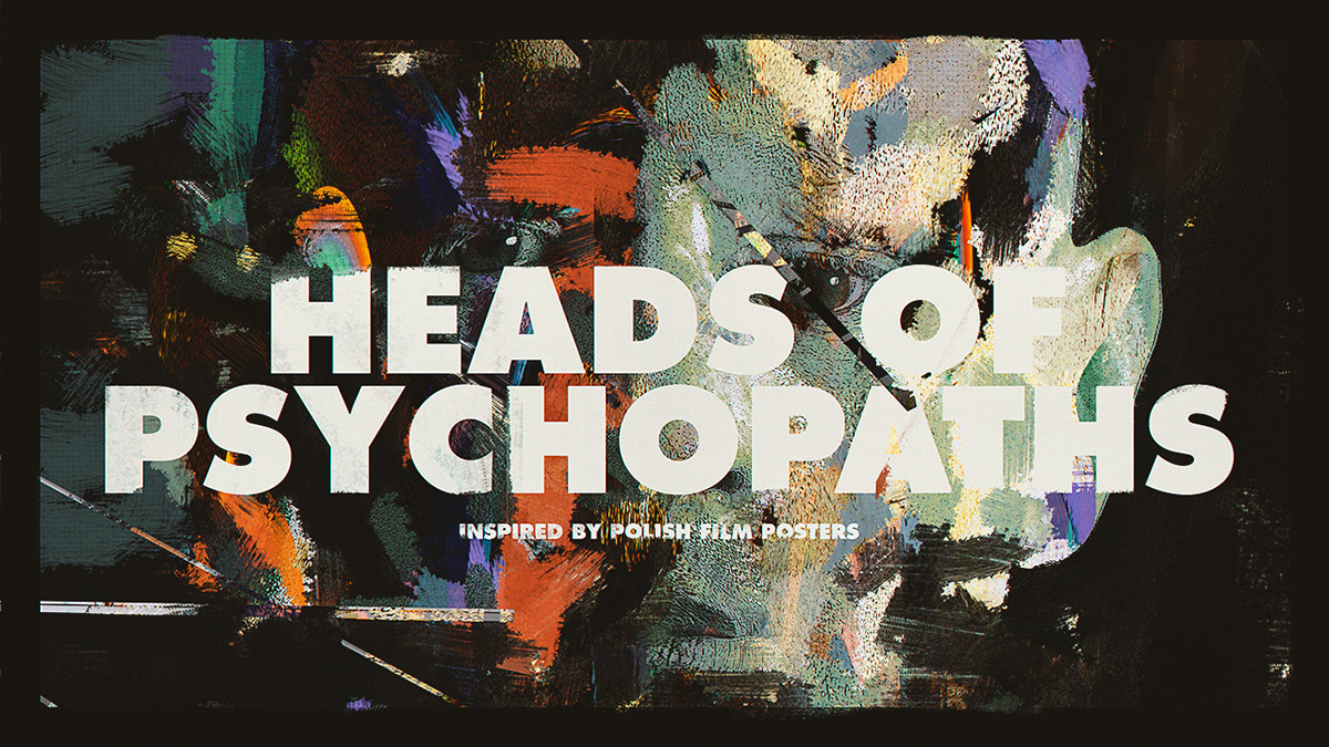 Adobe Portfolio poster movie portrait head Psychopath polanski coppola scorsese lynch carpenter Kubrick onufszak polish color