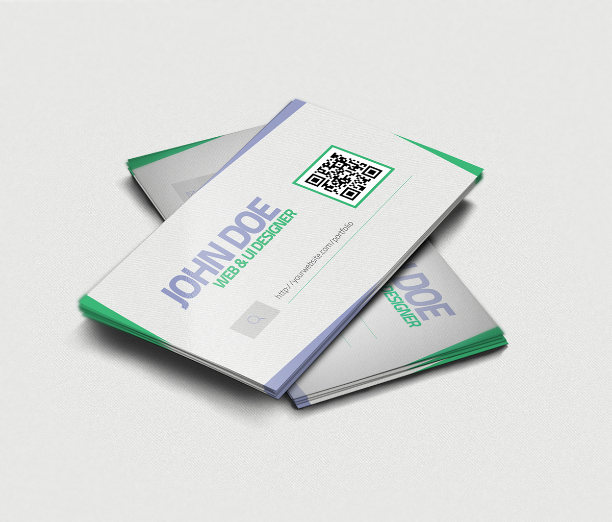clean modern creative portfolio business card