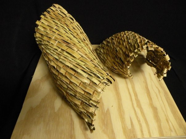 model scale model structure shelter weaving bark copper natural free-form charrette
