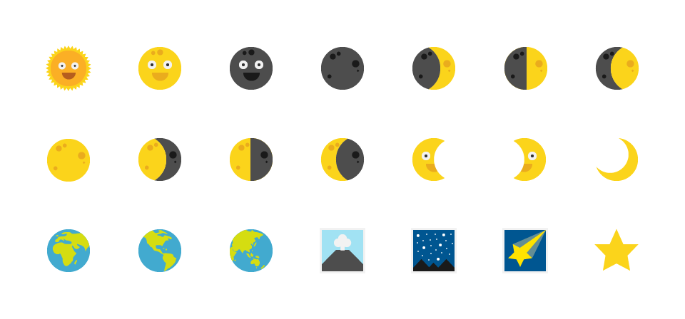 Emoji redesign flat emoticons smile iphone Emoticon icons Character vector pixel geometric app RESTYLING