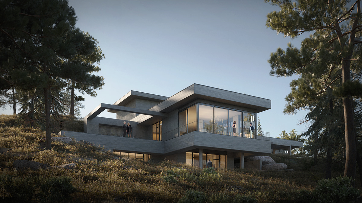 architecture Render visualization 3D 3ds max archviz corona housing house modern