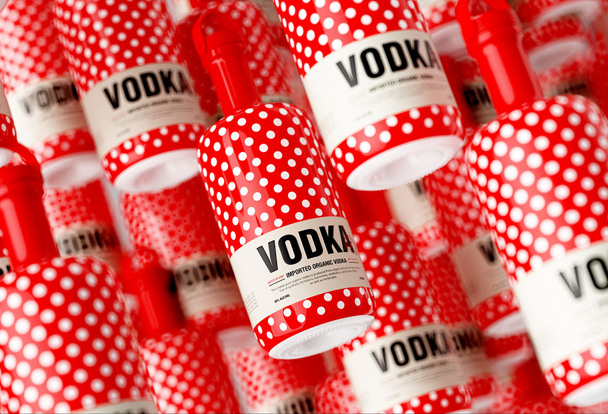 Vodka 3dmax dot vray bottle
