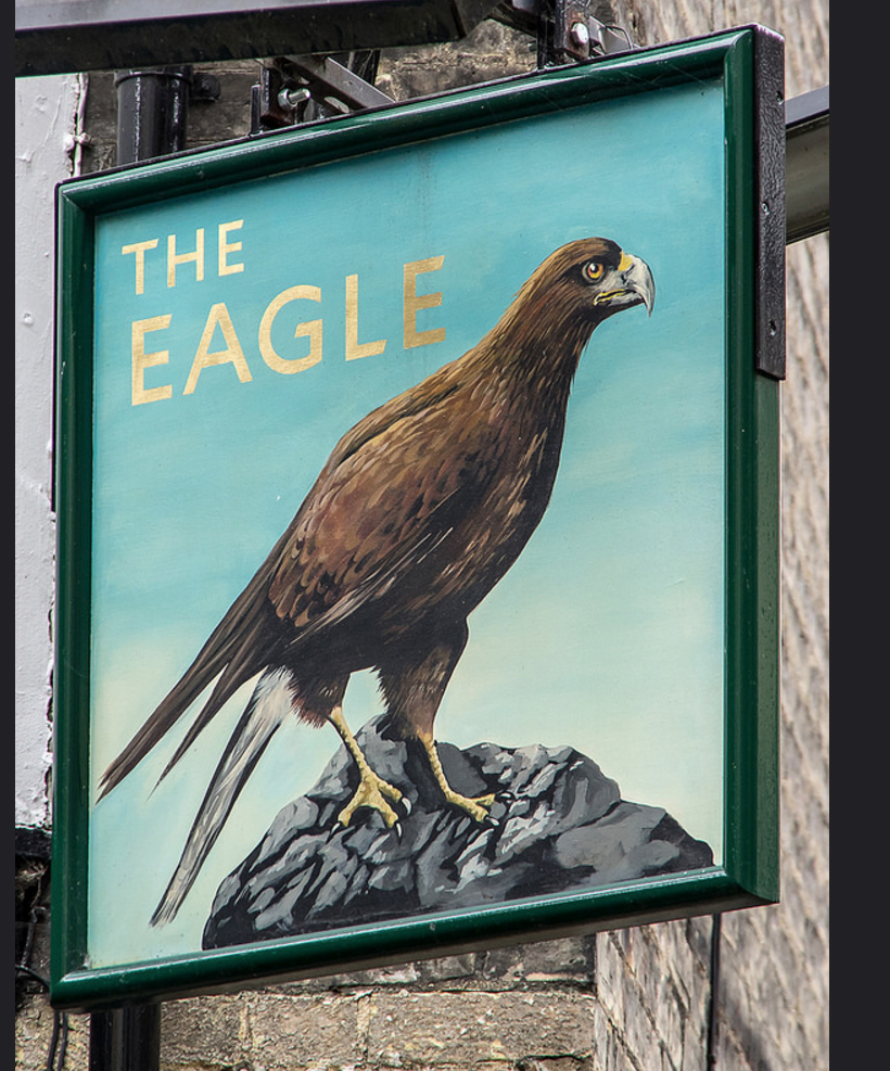 eagle pub sign Greene King