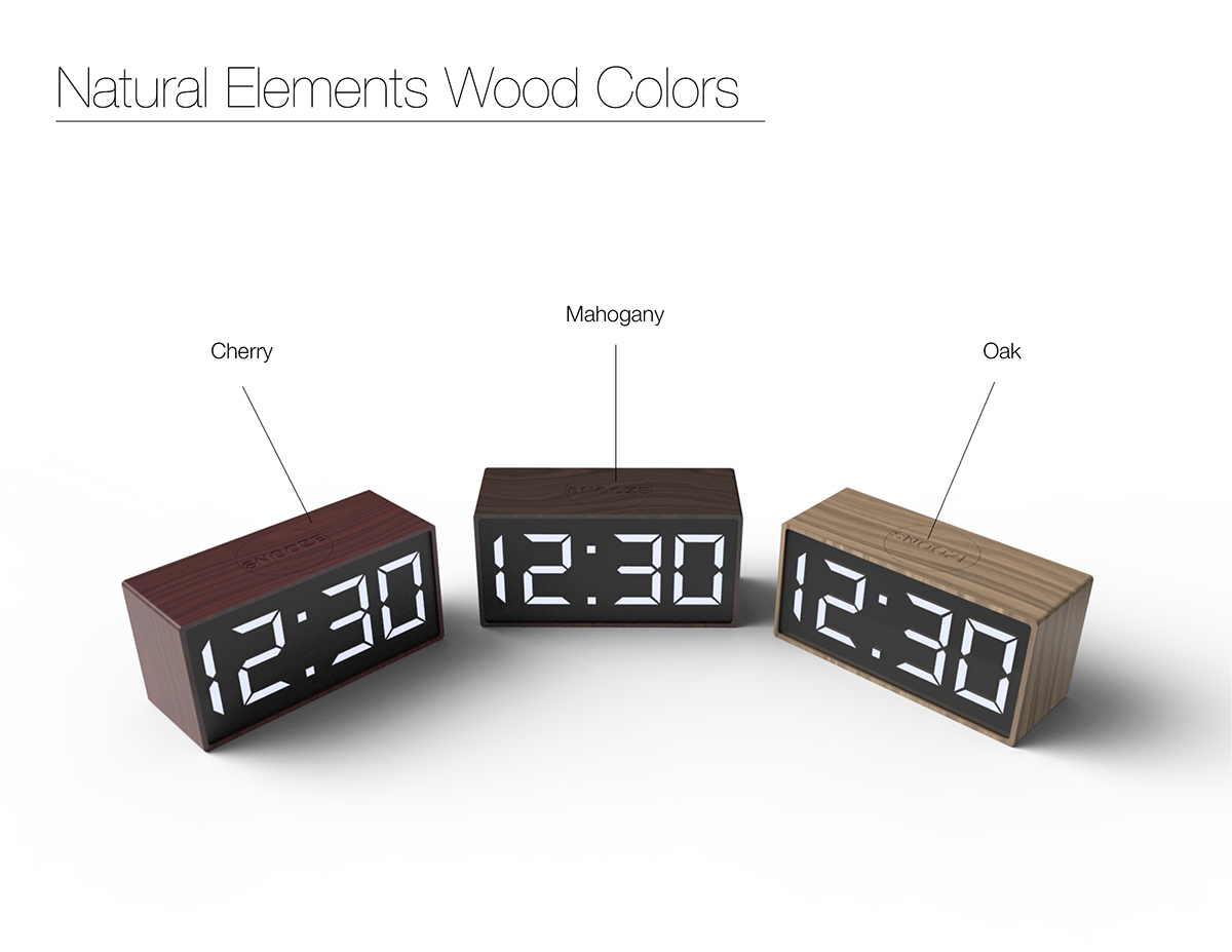 Adobe Portfolio wood alarmclock DigitalNumber