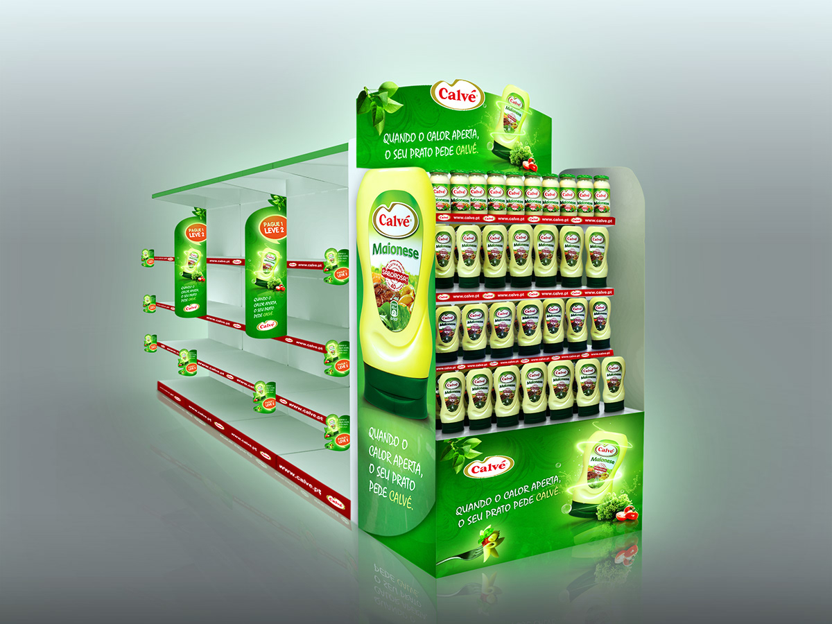 Calve  FOOD  DRINK  graphic design  light  green  in-store