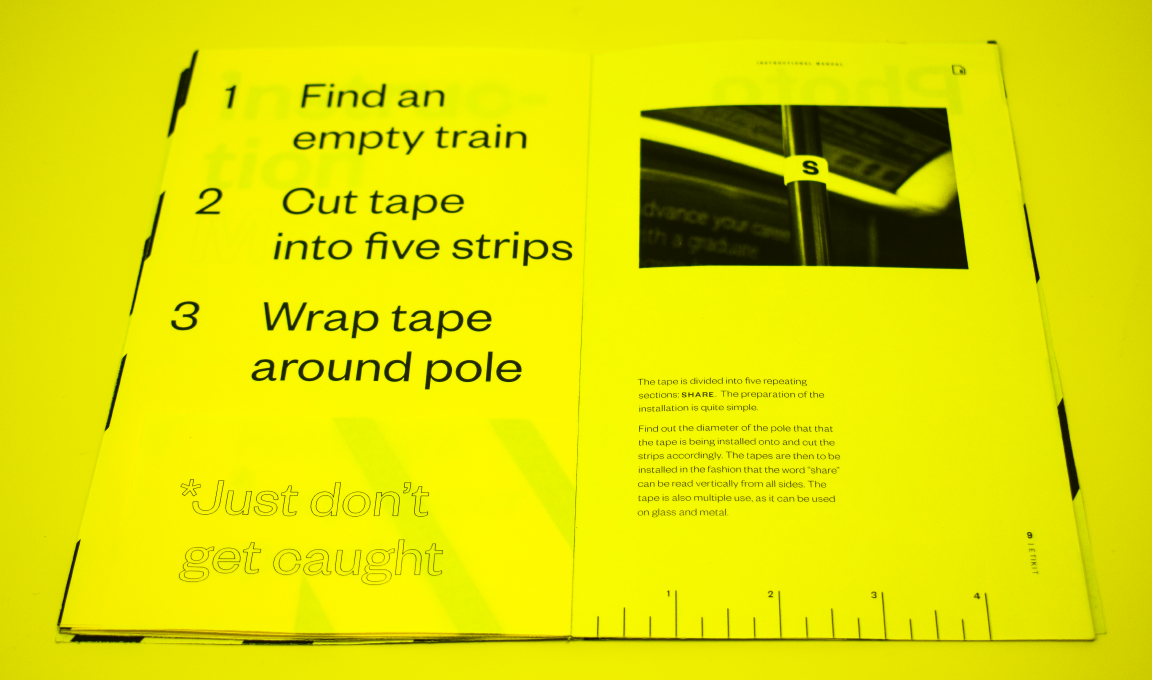 installation branding  logo Packaging train identity utilitarian aesthetic editorial magazine
