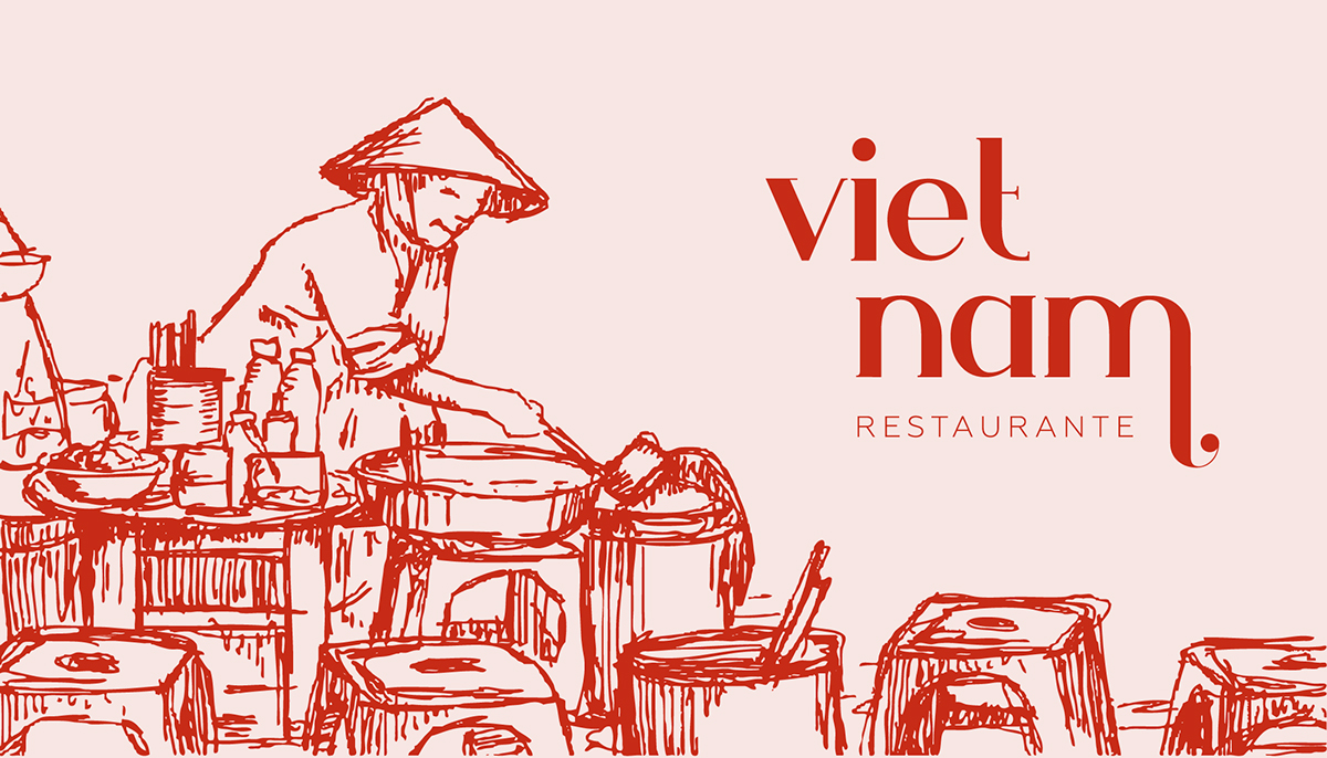 restaurant vietnam Food  Rebrand branding  ILLUSTRATION  Travel motiongraphics