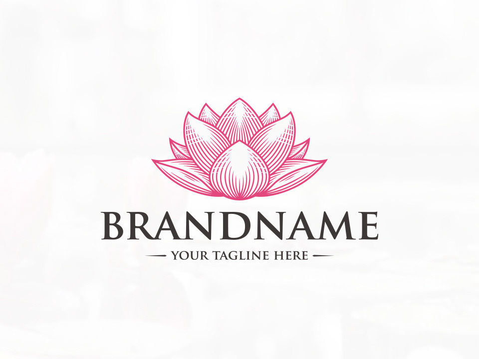 logo Logotype logoground Spa natural Lotus woman luxury healthcare beauty