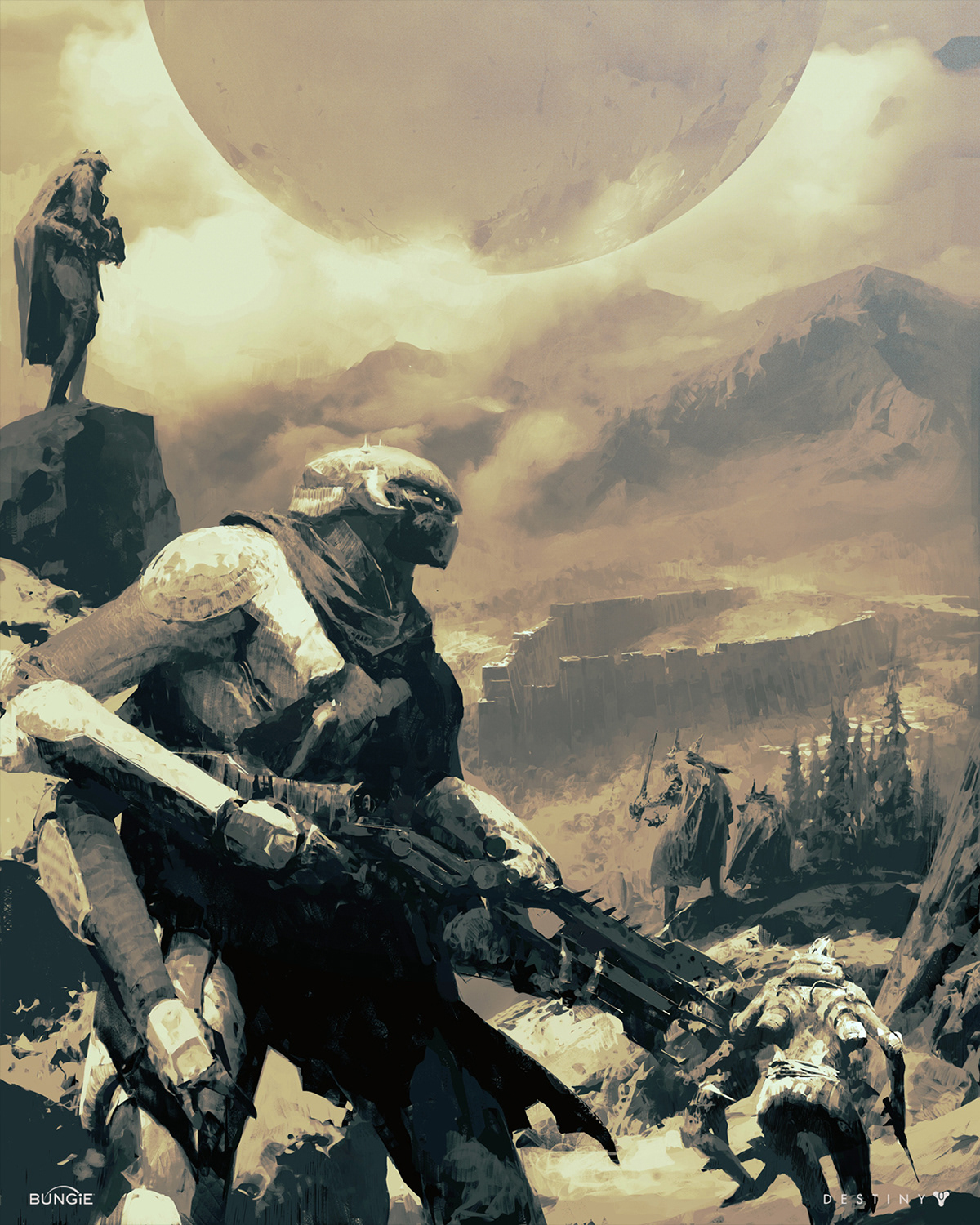 destiny Bungie ILLUSTRATION  digitalpainting painting   gameart book