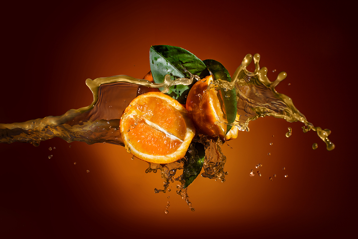 splash orange Fruit drop Rapida Liquid fresh juice