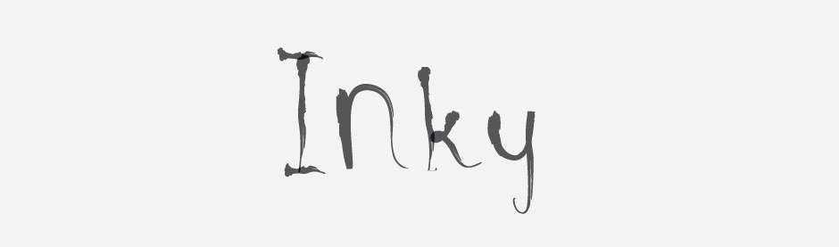 inky font ink hand drawn type