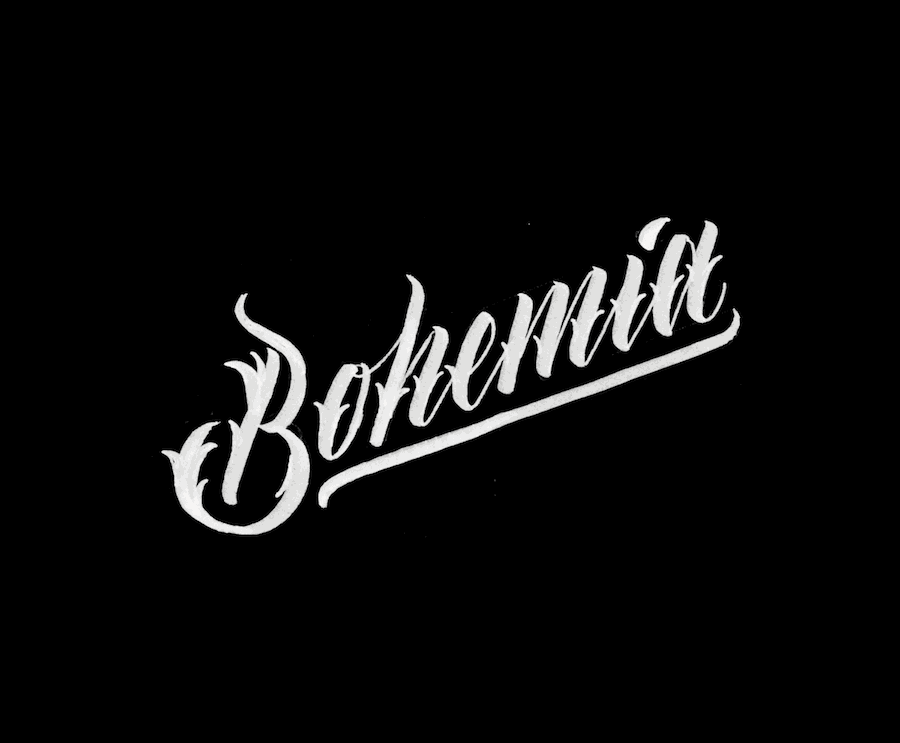 lettering Handlettering Bohemia elmwood LETTRESTUDIO Logotype Packaging