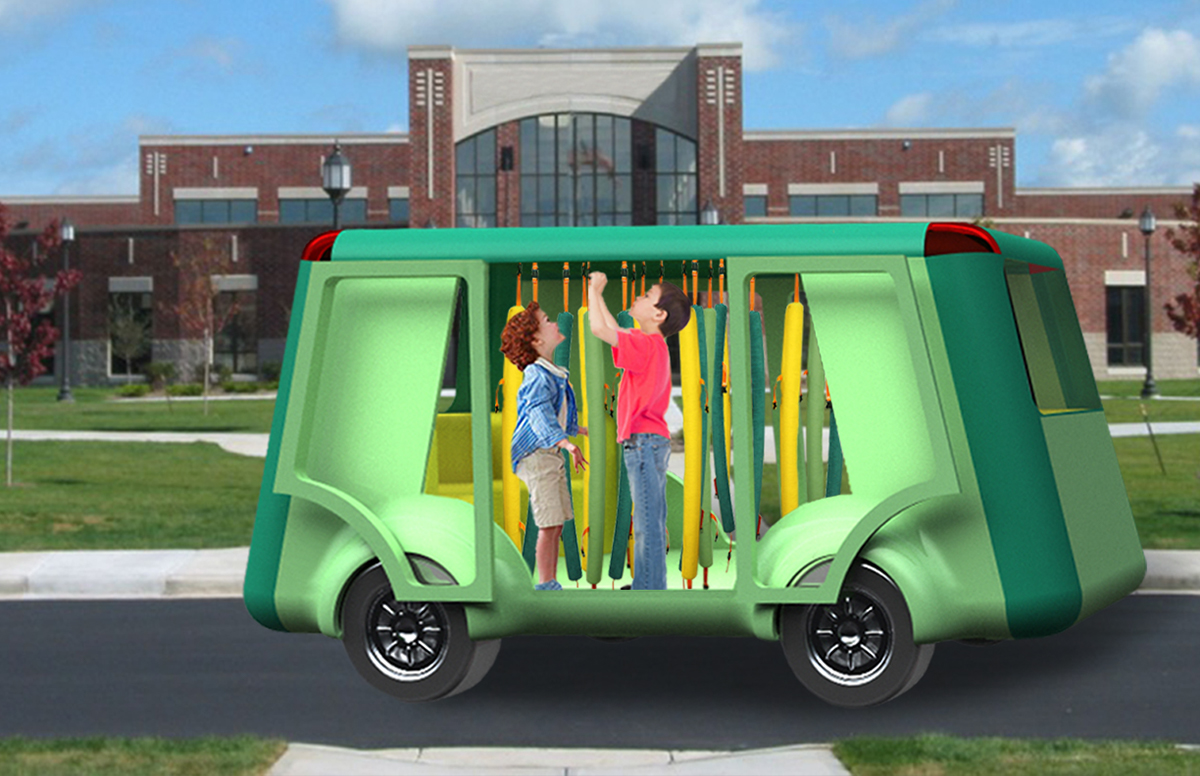 play preschoolers Autonomous vehicle speculative design system Constructive furniture flexible modular movement