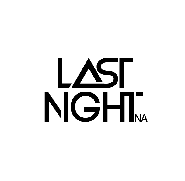 logo night graphic genco brand circle minimal party Naples club Event LastNight black White