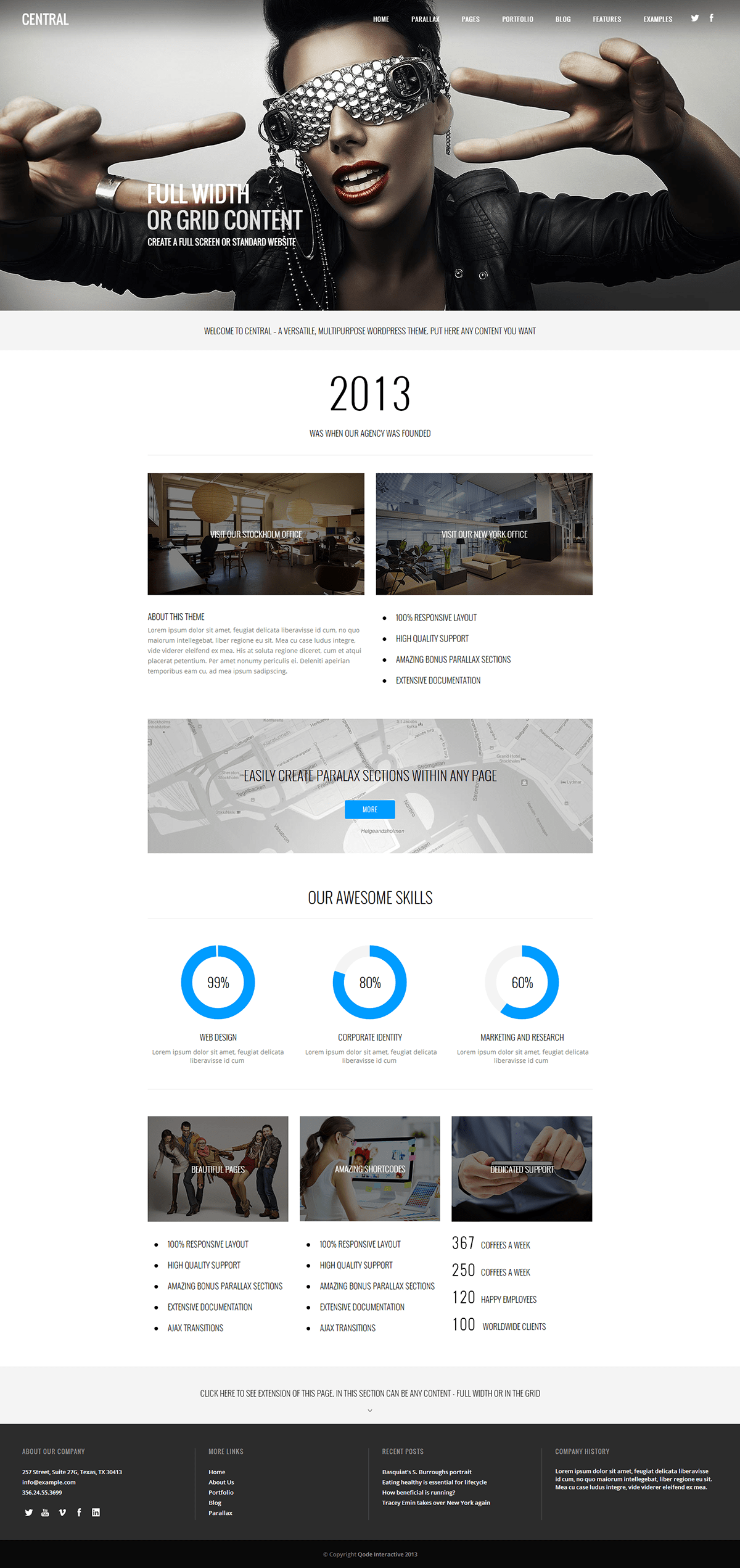Website Webdesign template wordpress wordpress theme wp business creative modern portfolio agency