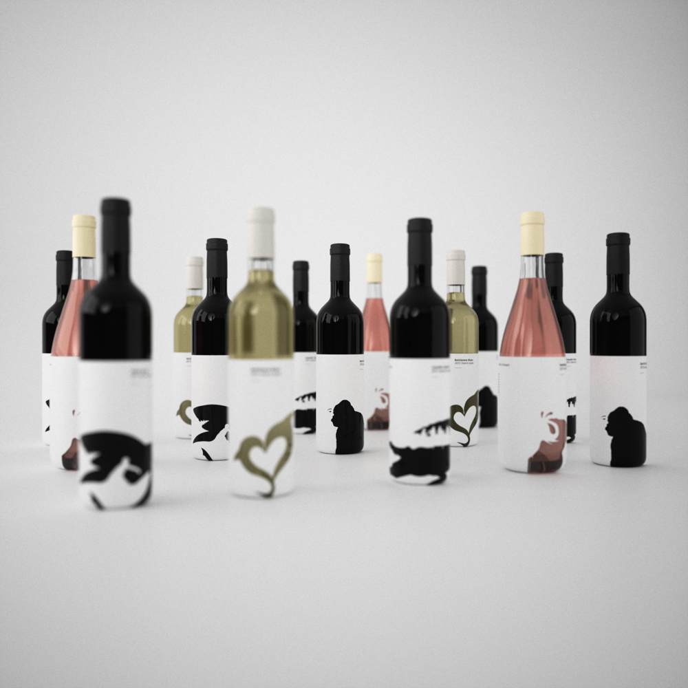 kalahari wine Label FStorm 3D visualization american italian Packaging paper