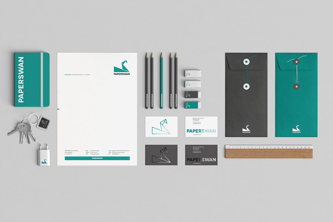 paperswan stationary teal