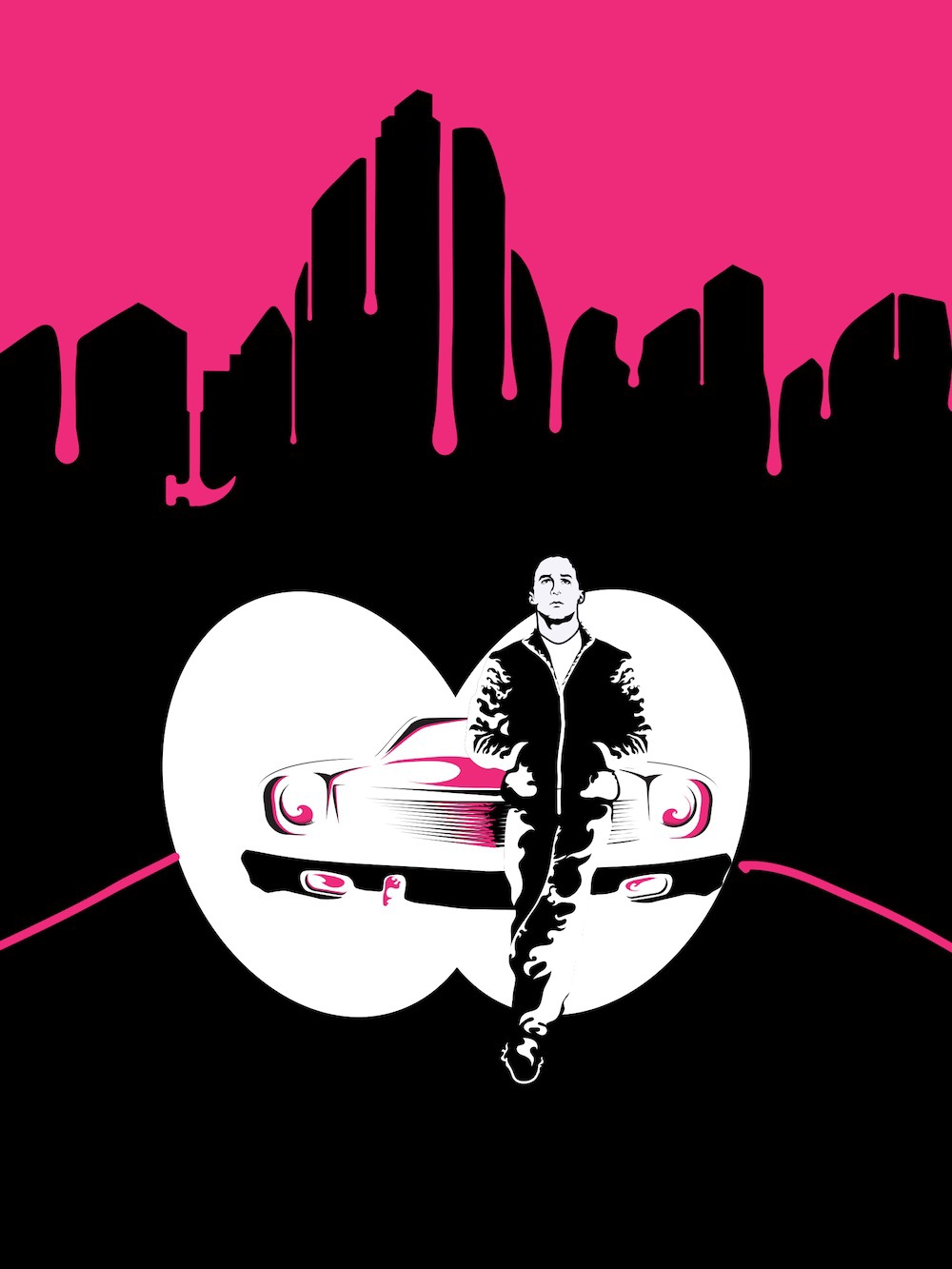 drive alternative poster graphic  design pink vector