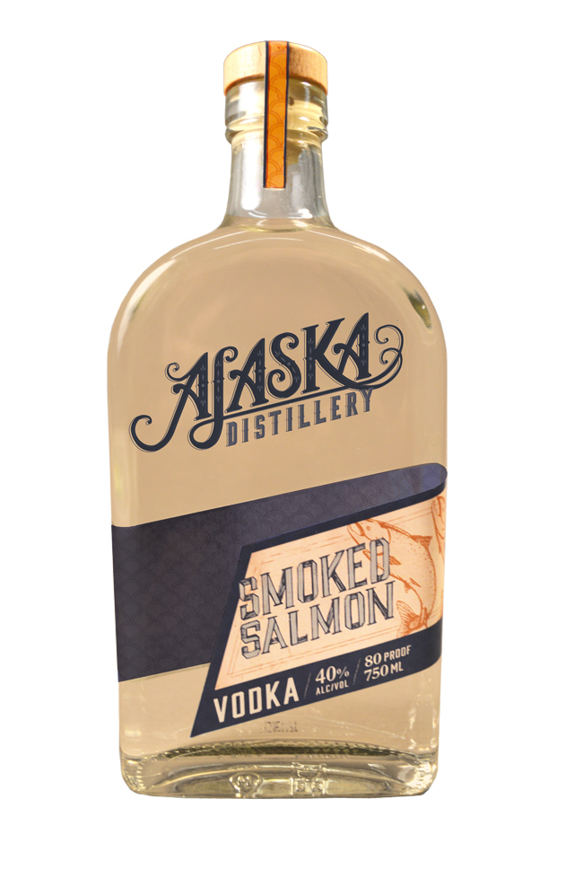 Alaska Distillery Vodka Alaska HAND LETTERING smoked salmon permafrost rhubarb Wasilla logo Logo Design distillery branding Spirits
