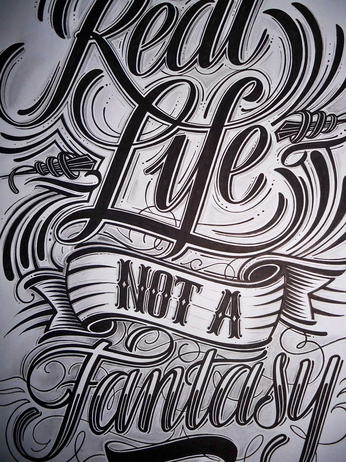 HAND LETTERING graphic lettering letters Quotes tattoo finest flourish logo letter design calligraffiti
