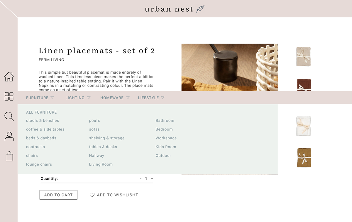 furniture store Web Design  Website UI/UX Figma landing page ui design UX design online store e-commerce