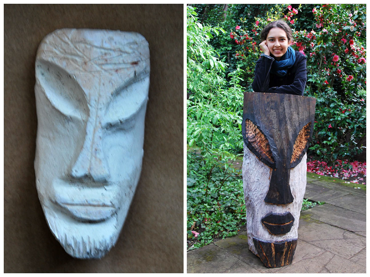 sculpture wood carving handwork mask african
