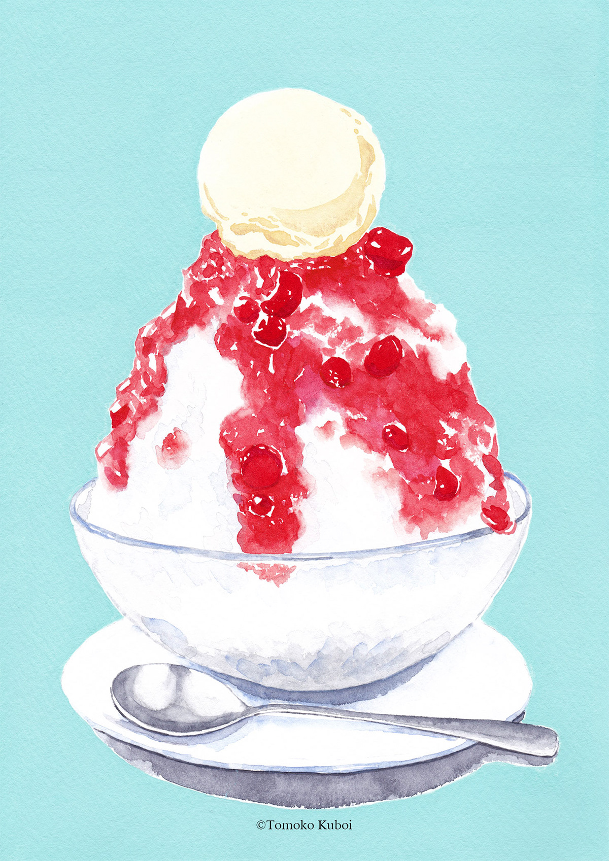 acrylic dessert Food  food illustration ice cream japan japanese food painting   sweet watercolor