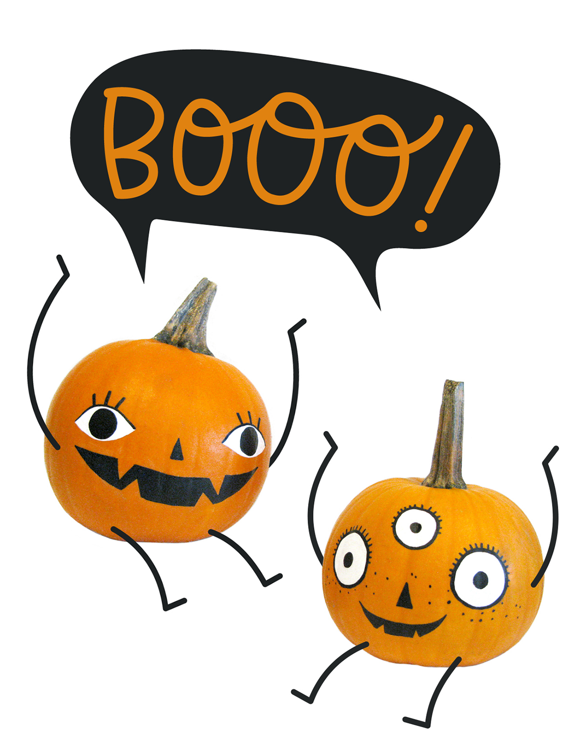 Halloween greeting cards pumpkins Gourds