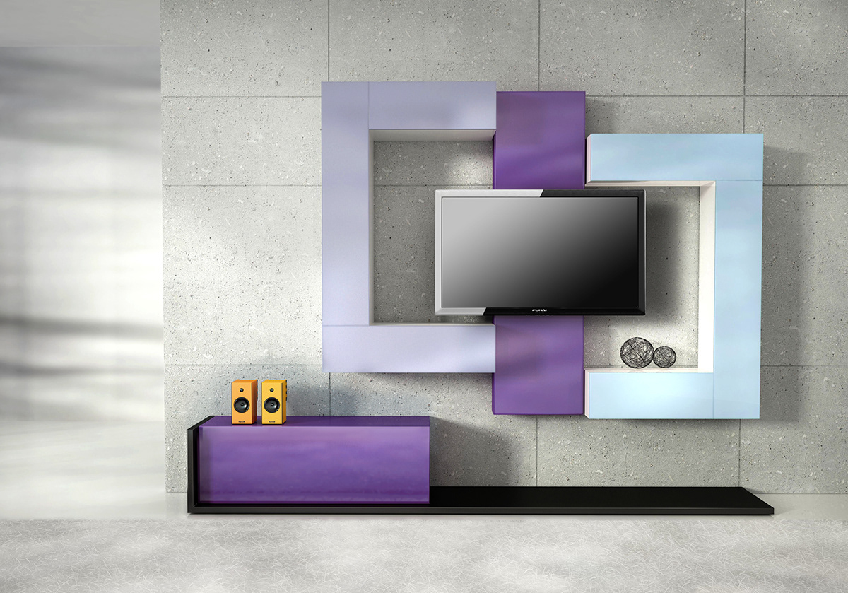 3ds max Render  Rendering  Visualisation tv design  modern interiors