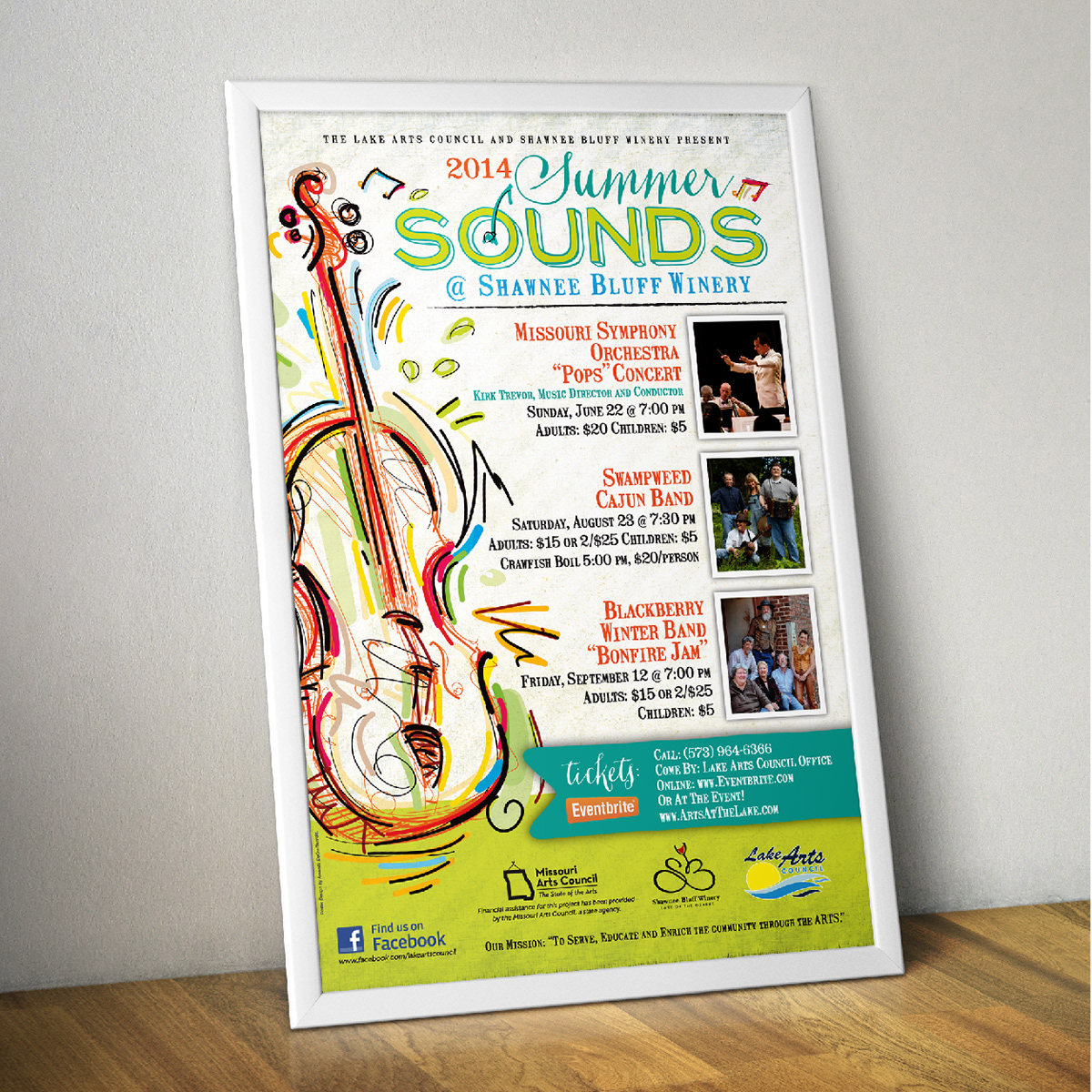 poster Violin arts charity community concert series