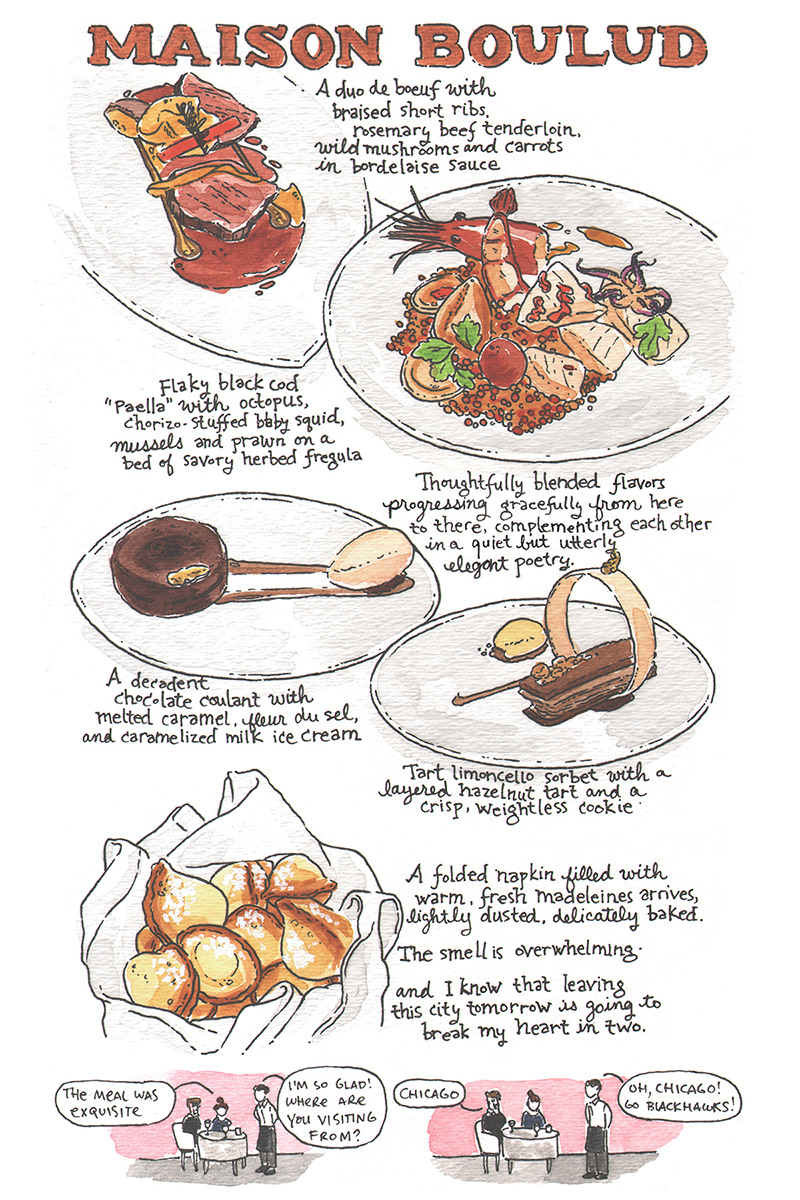 Food  food illustration watercolor painting   comic comics Travel restaurant