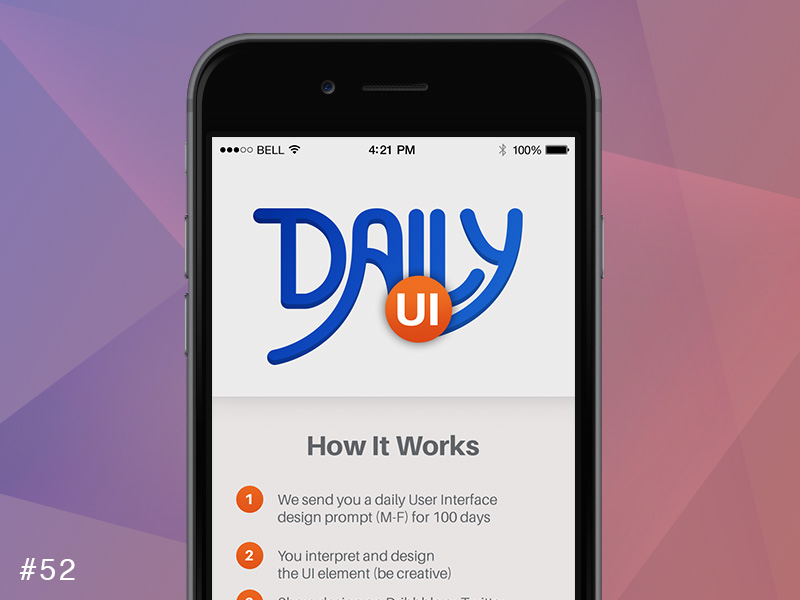 DailyUI UI ux Web ios android mobile challenge app weblify application Mockup pop-up