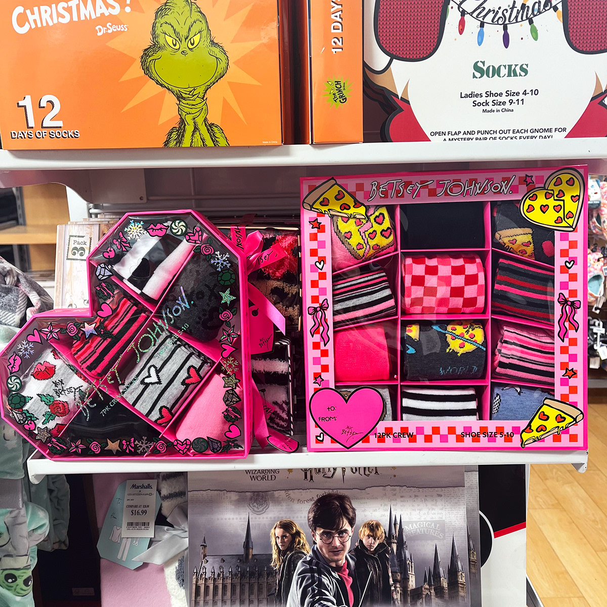 accessories Betsey Johnson box Christmas Fashion  gift box Holiday Packaging packaging design socks