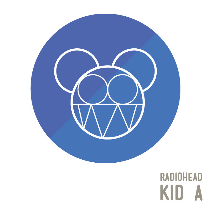 flat design Kanye West Radiohead The Descendants the velvet underground Ira Glass Night Vale Intern Dana Fables album covers